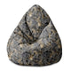 Puf Pearshape Dark Tropical Plants-S-Velvet