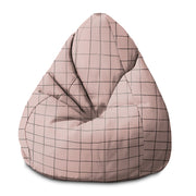 Sedací vak Pearshape Distorted Pink-S-Oxford