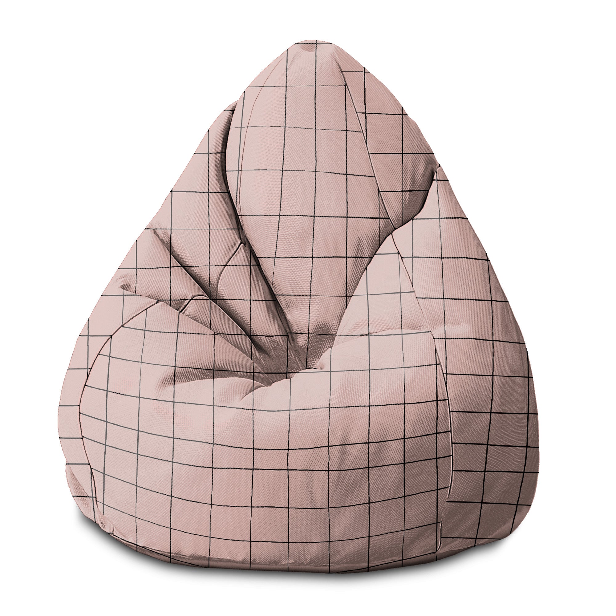 Sedací vak Pearshape Distorted Pink-S-Oxford