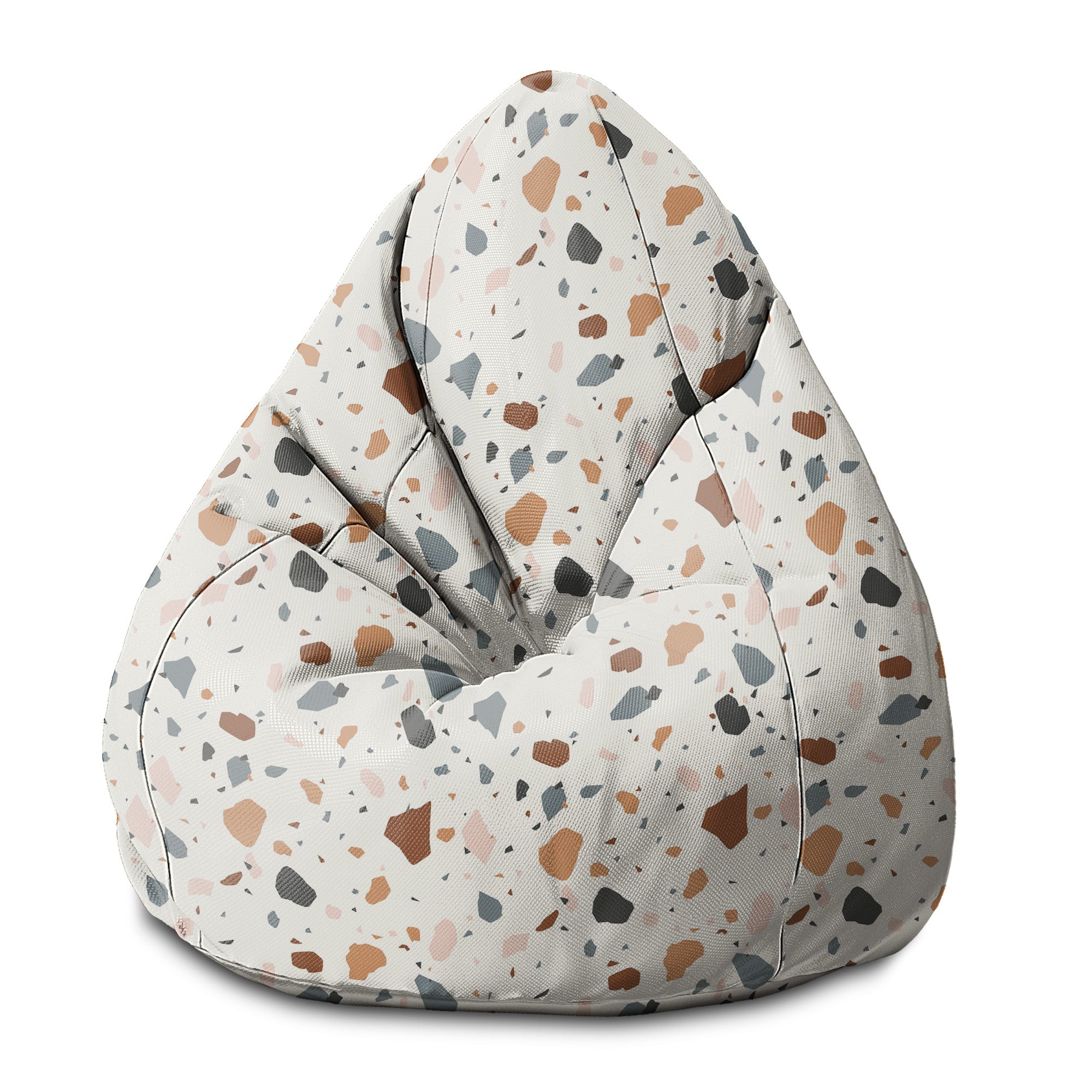 Sedací vak Pearshape Ecru Terrazzo