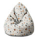 Puf Birnenform Ecru Terrazzo-S-Samt