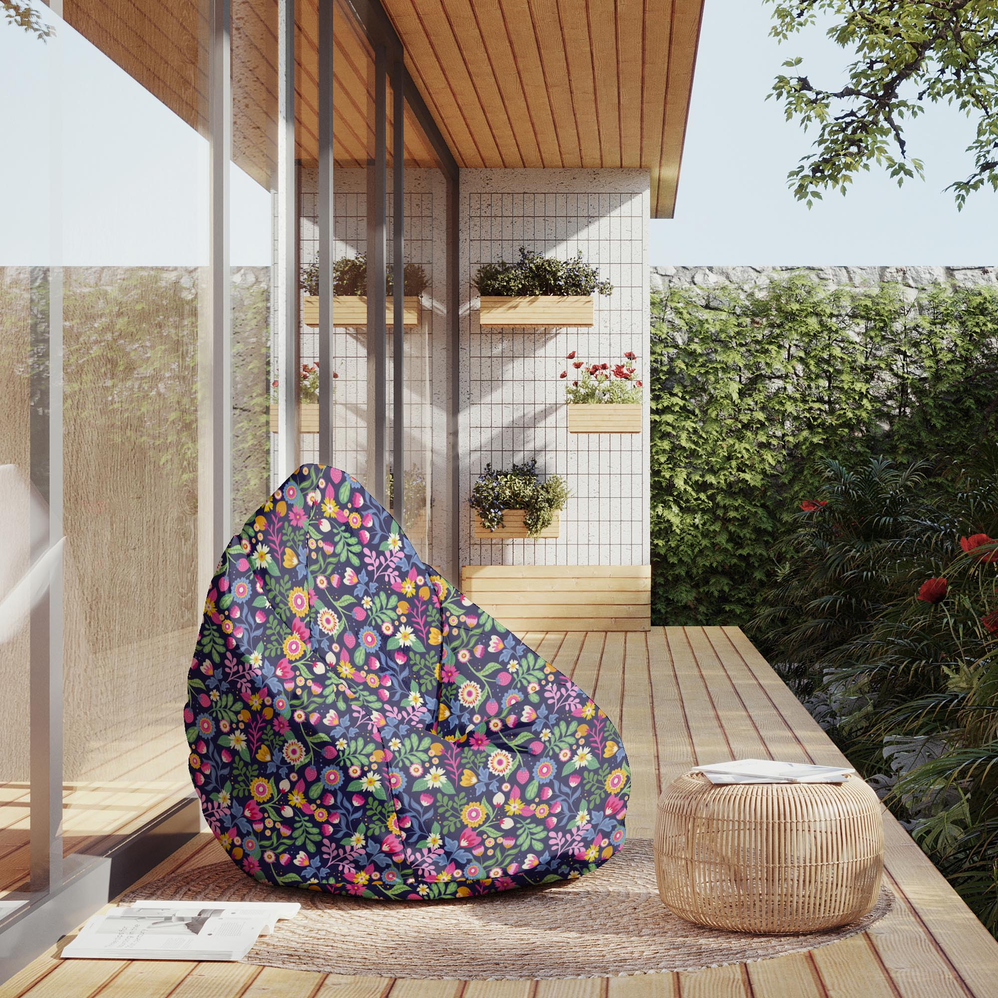 Puf Birnenform Exotisch Floral-M-Oxford