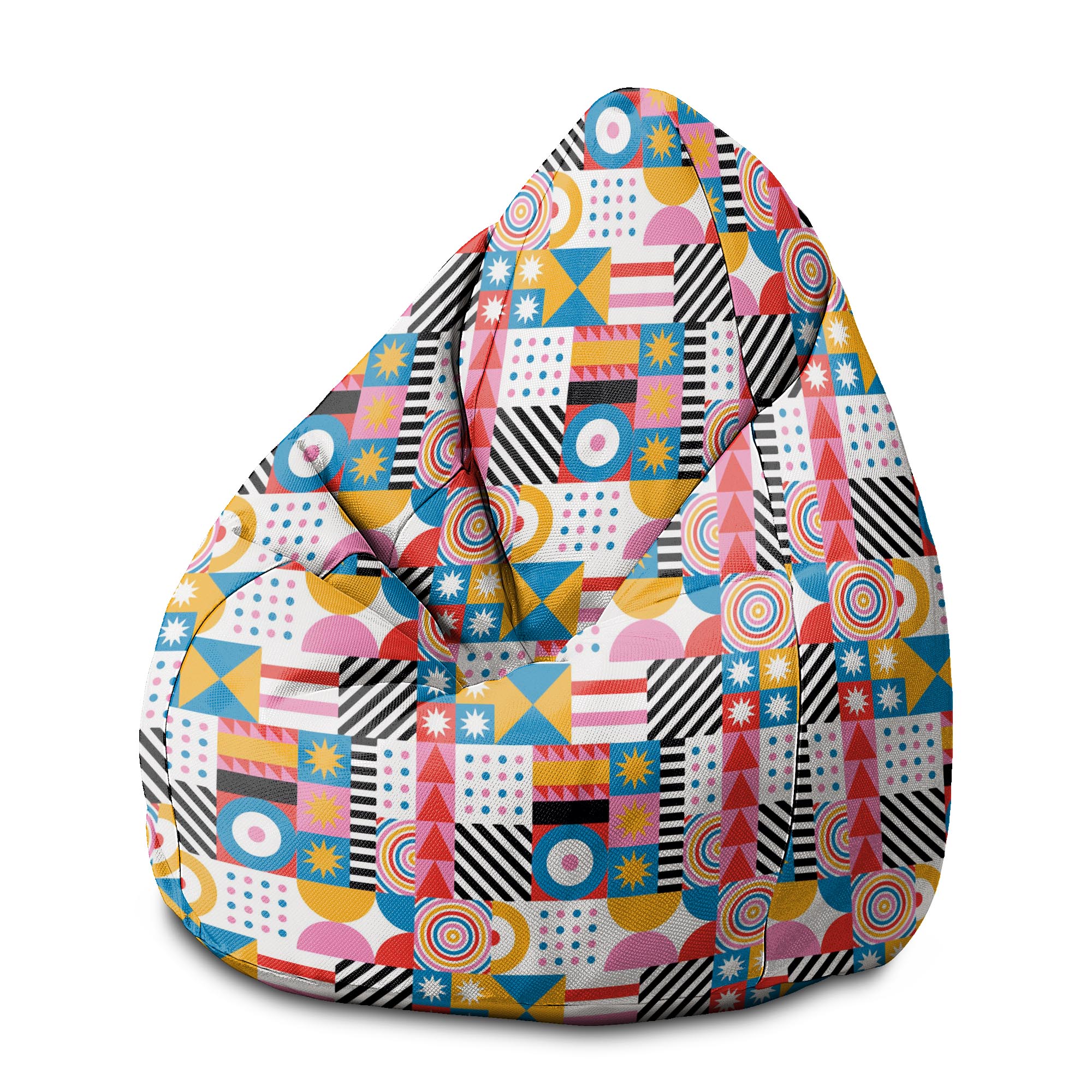 Sedací vak Pearshape Geometric Mosaic-M-Velvet