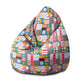 Puf Pearshape Geometrisches Mosaik-M-Samt