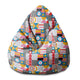Puf Pearshape Geometrisches Mosaik-S-Samt