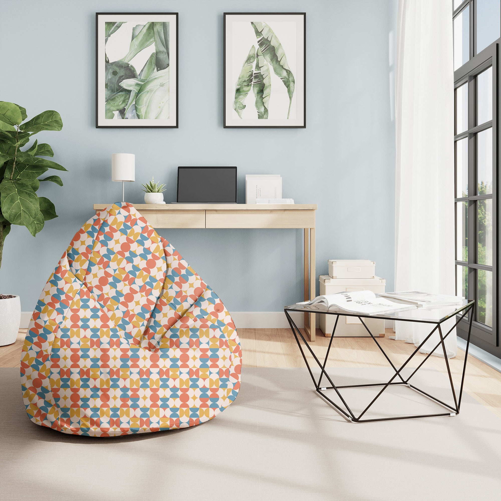 Sedací vak Pearshape Geometric Retro-M-Velvet