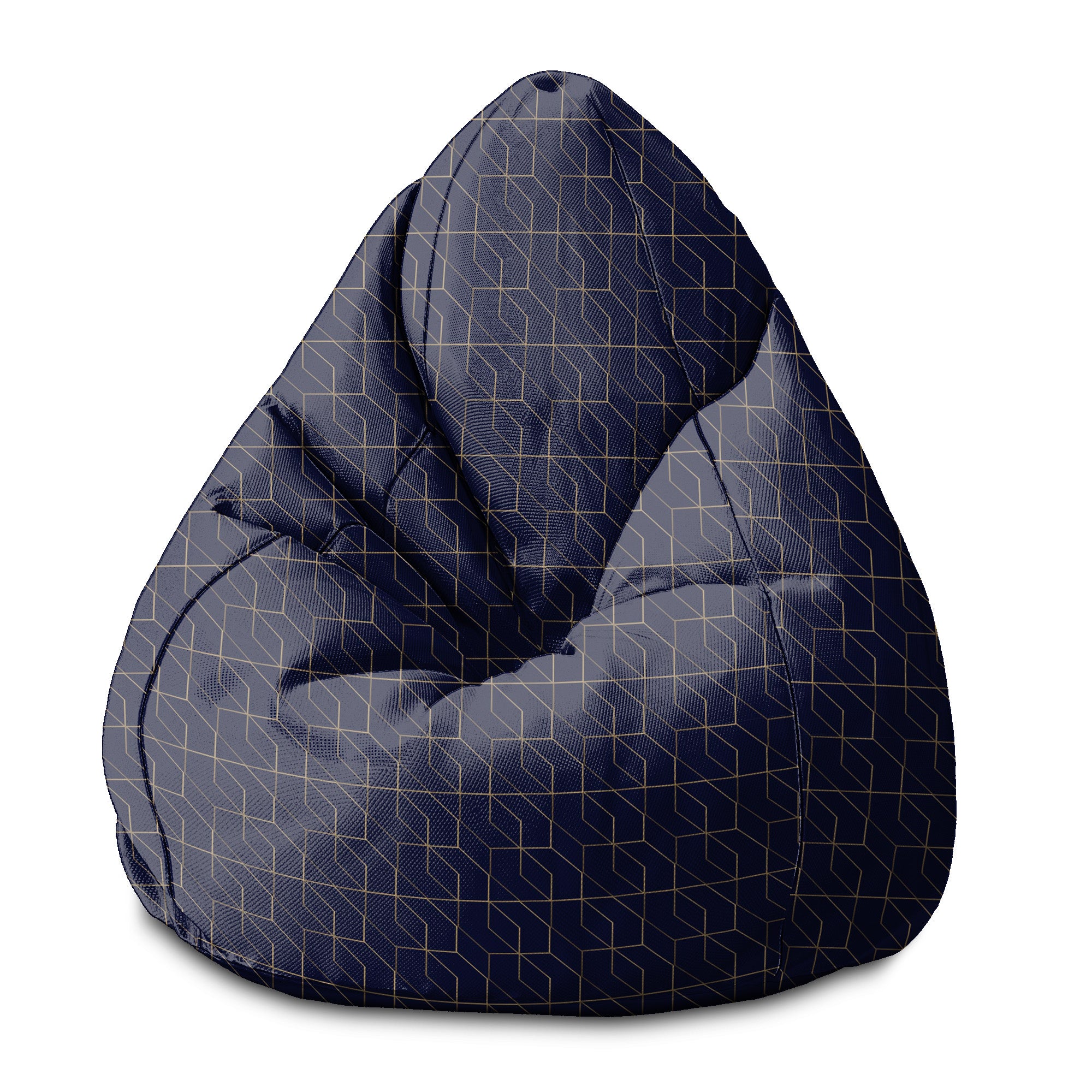 Puf Pearshape Gold Luxury Pattern