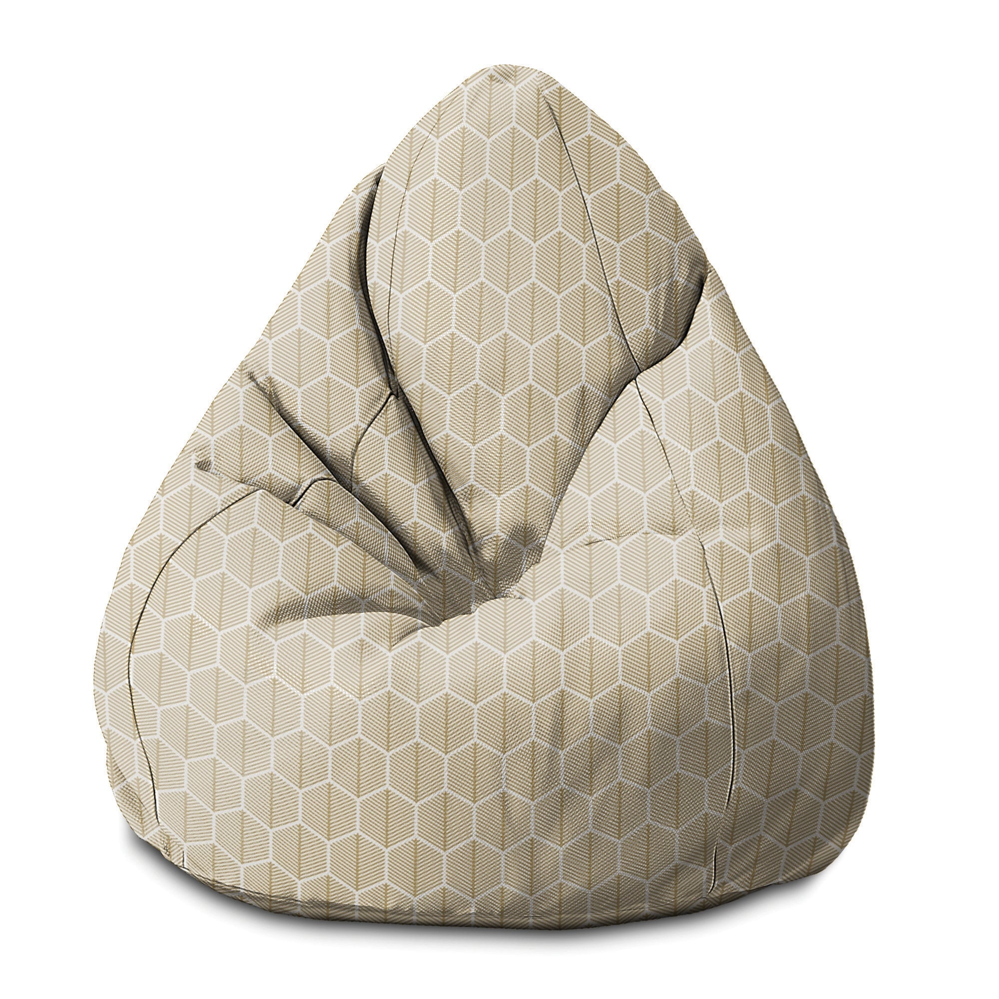 Sedací vak Pearshape Šesťuholníkový zlatý-S-Oxford