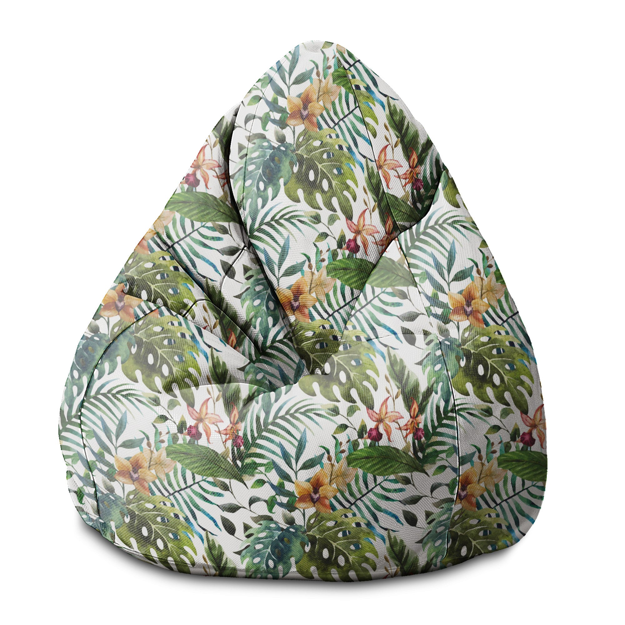 Sedací vak Pearshape Kvetinová akvarel