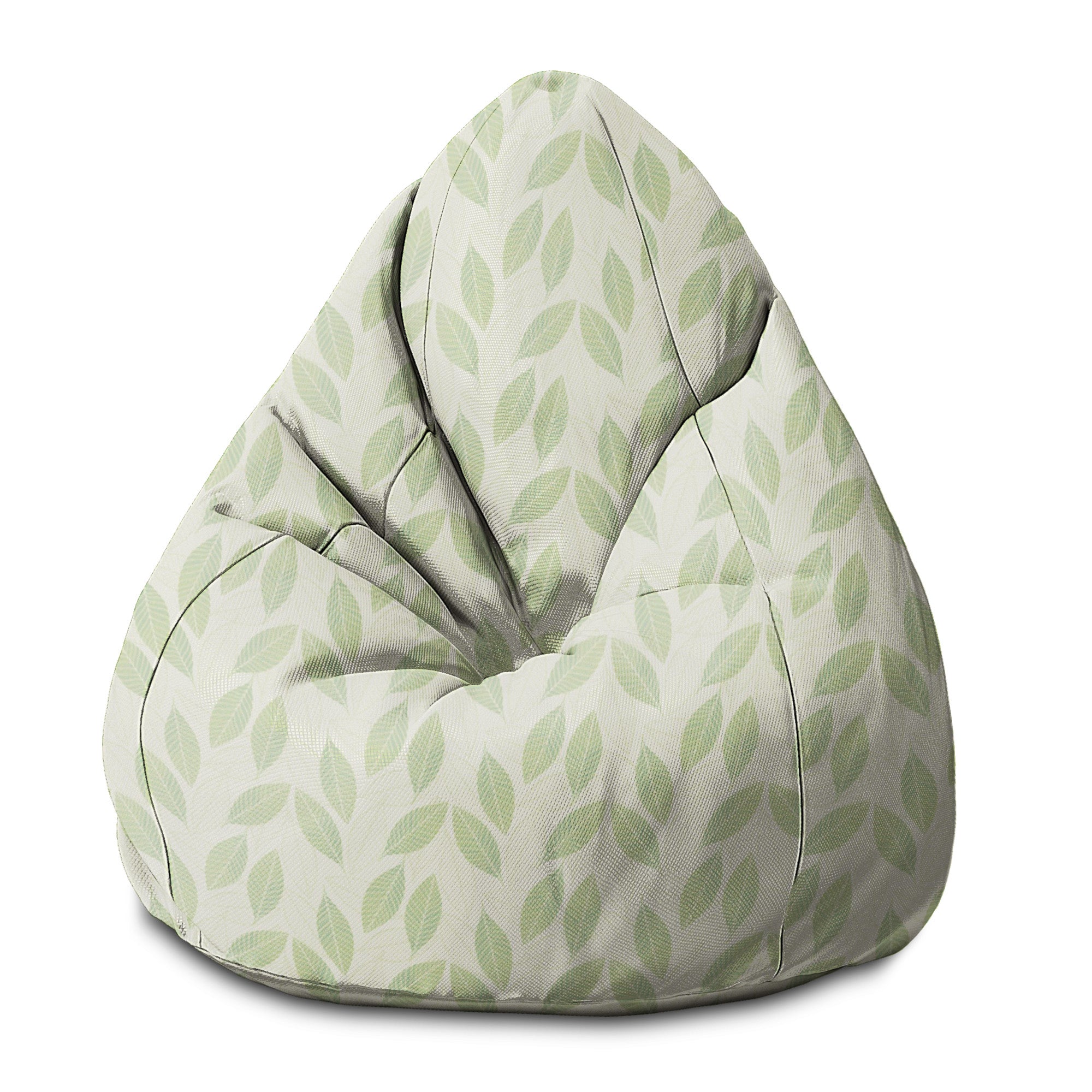 Sedací vak Pearshape Svetlozelené listy-M-Oxford