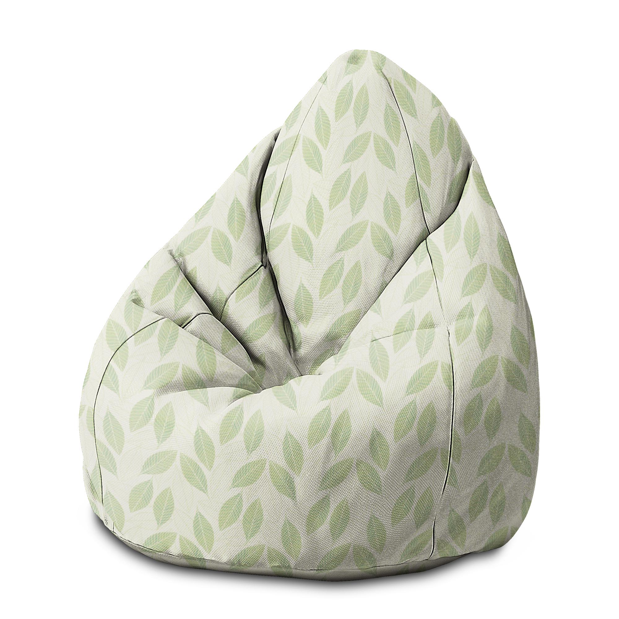 Sedací vak Pearshape Svetlozelené listy-M-Velvet