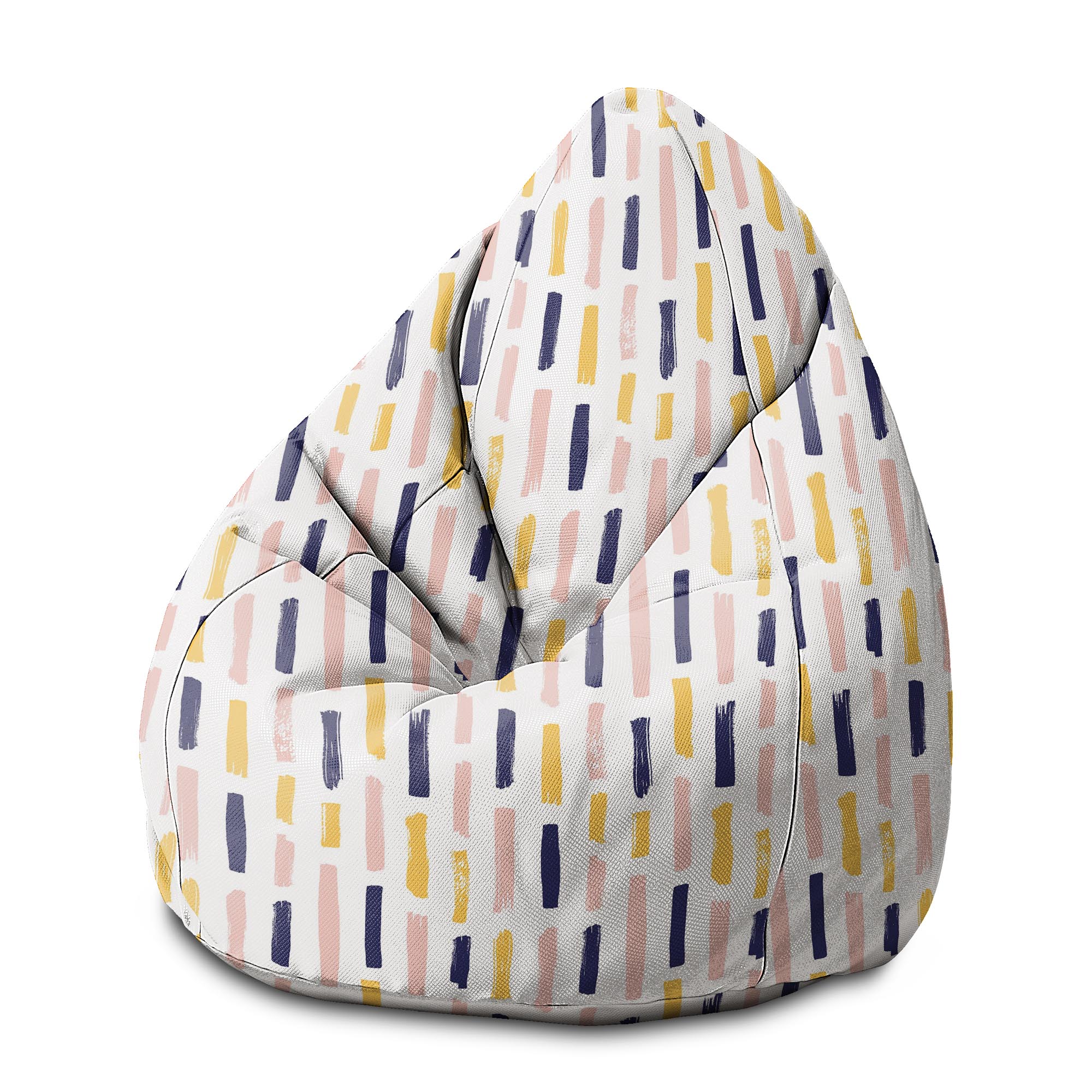 Pearshape Pouf Modern Brush Strokes-M-Oxford