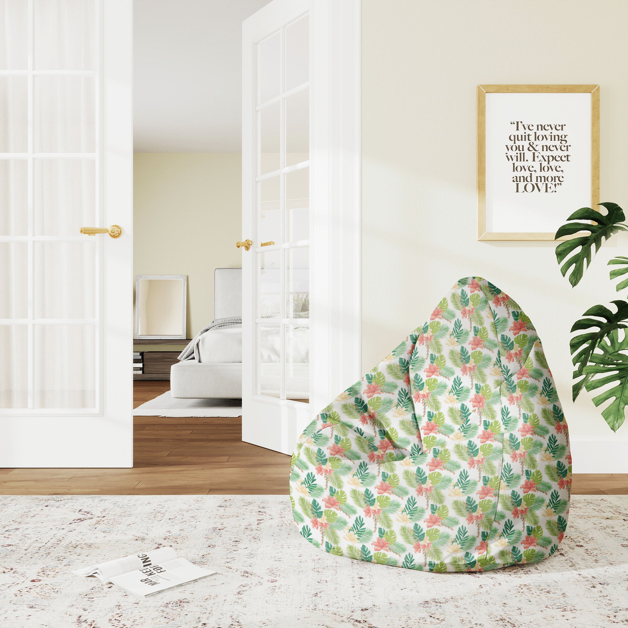 Puf Pearshape Tropical-M-Velvet