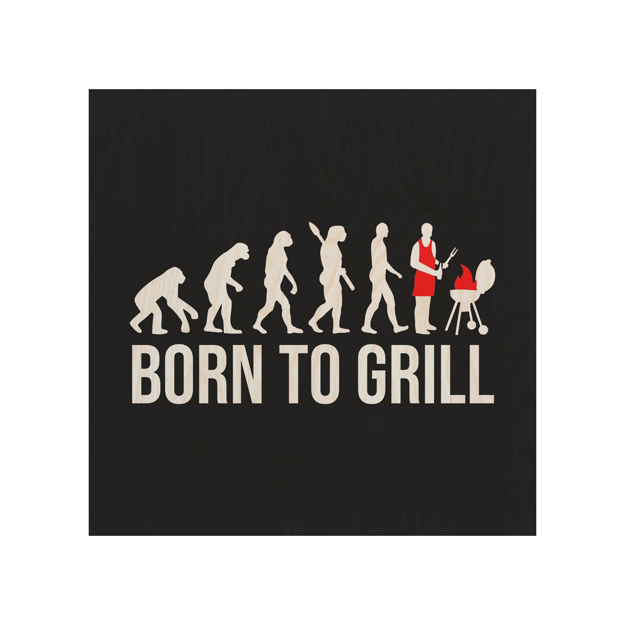 Drevený stolík Born To Grill-30x40 CM