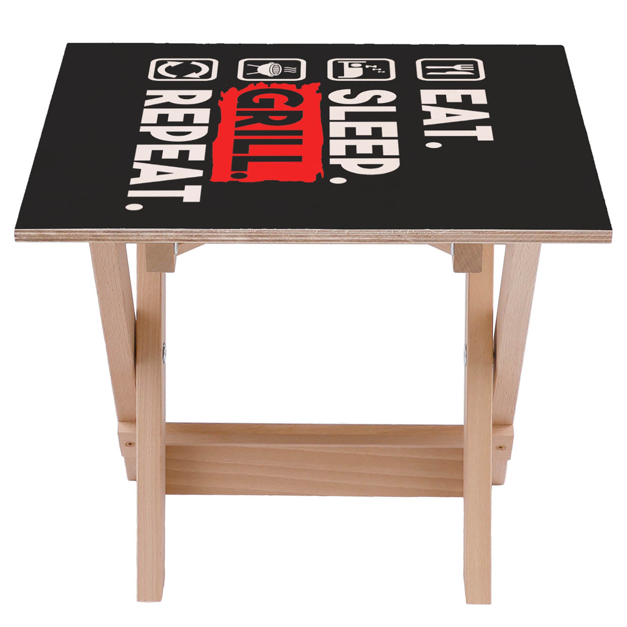 Drevený stolík Eat Sleep Grill-30x40 CM