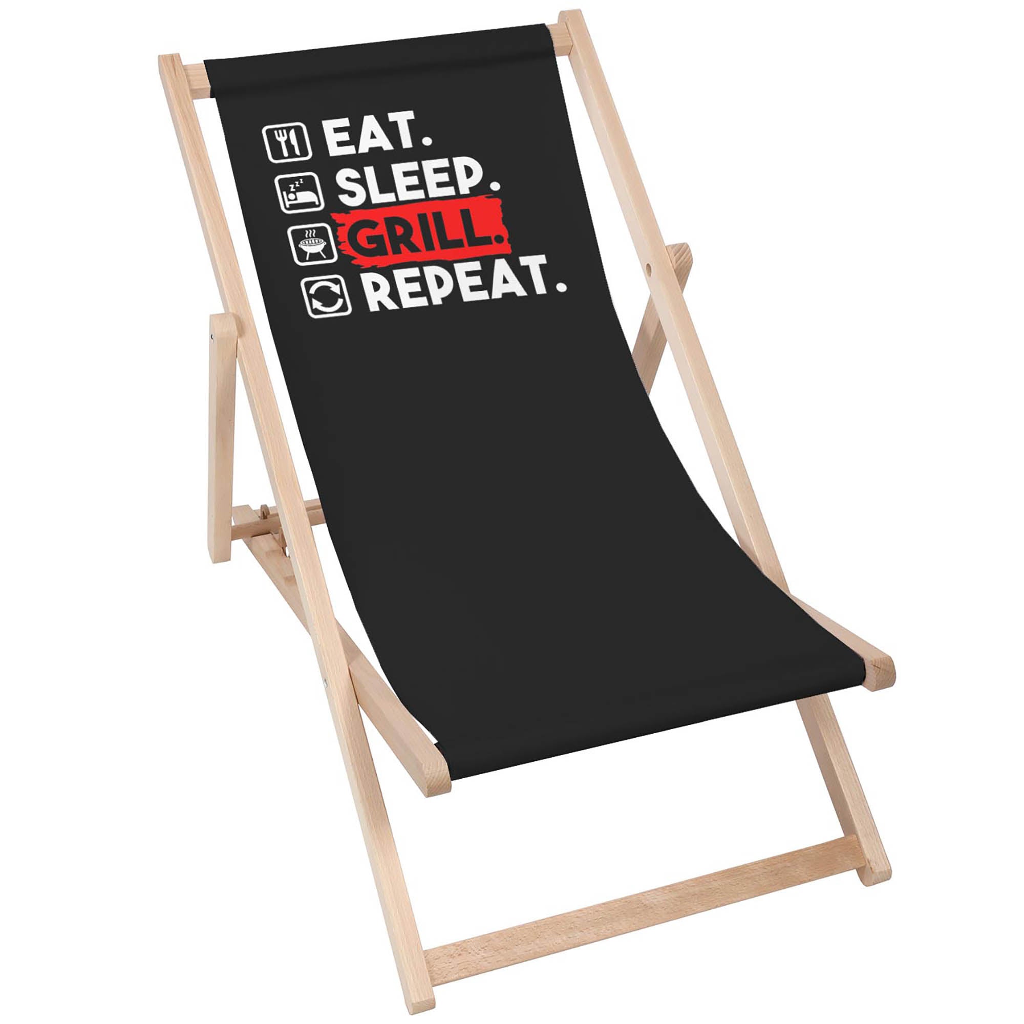 Drevený stolík Eat Sleep Grill-50x50 CM