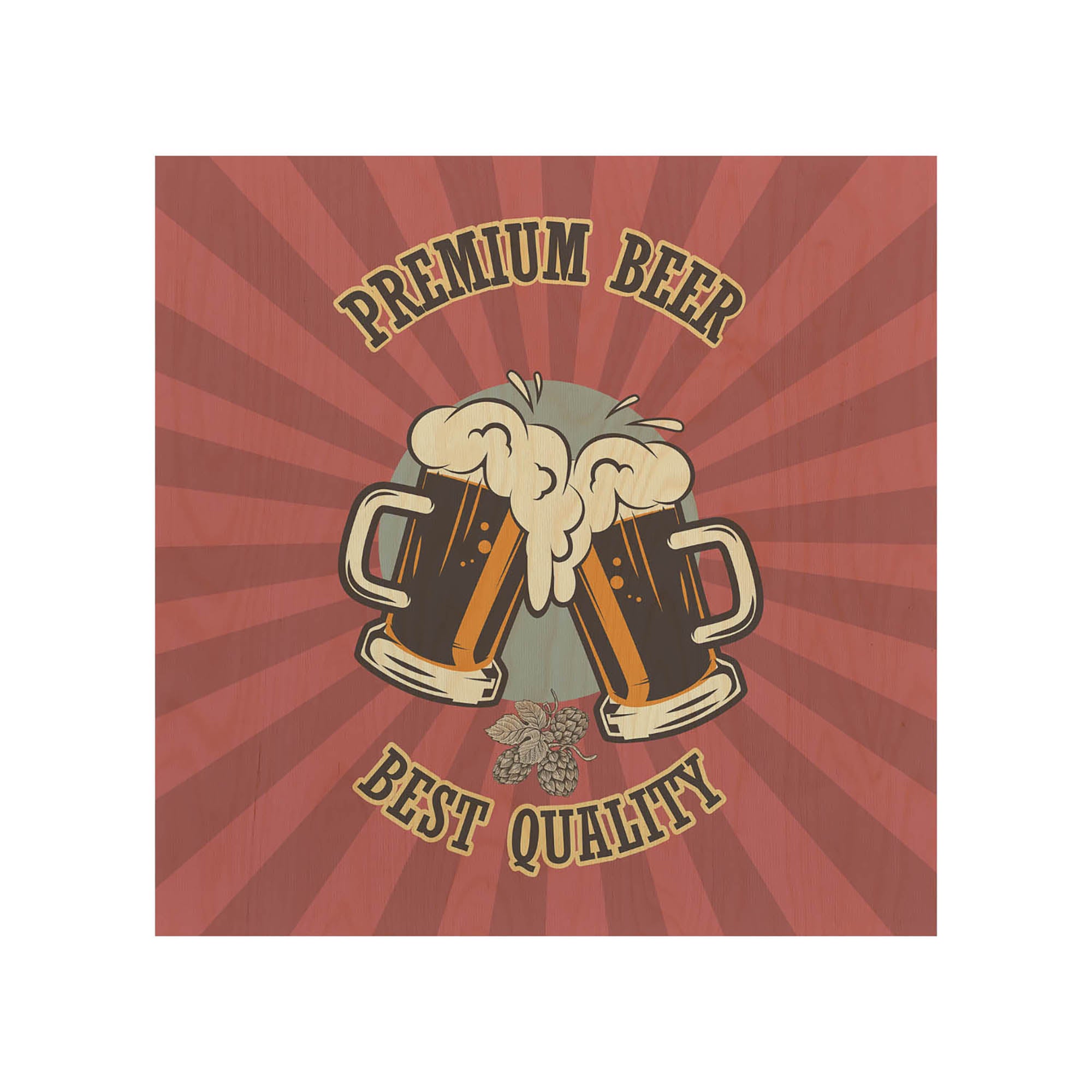 Drevený stolík Premium Beer-50x50 CM