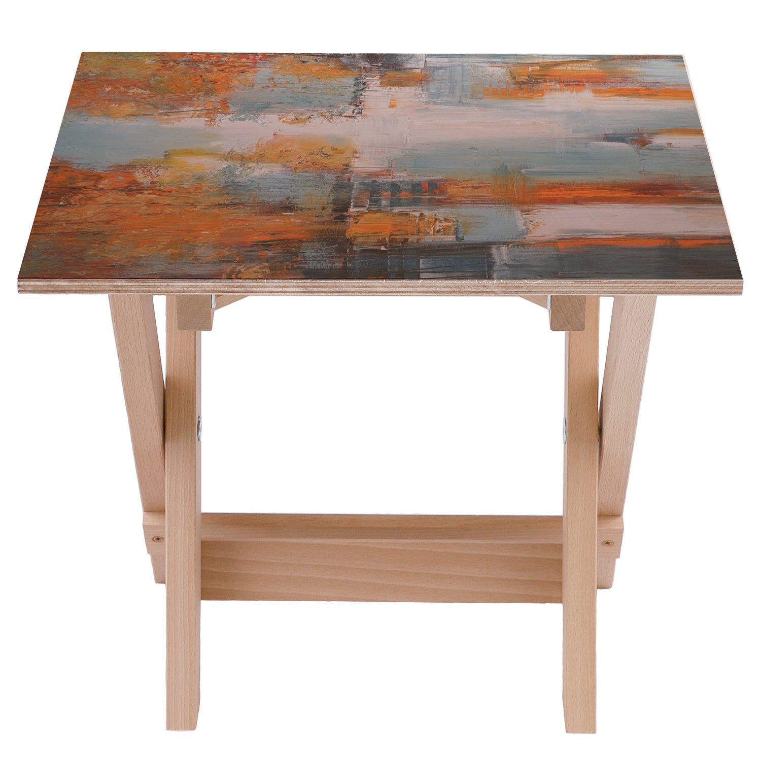 Holztisch Abstract Art-50x50 CM