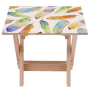 Large Watercolor Wooden Table-50x50 CM