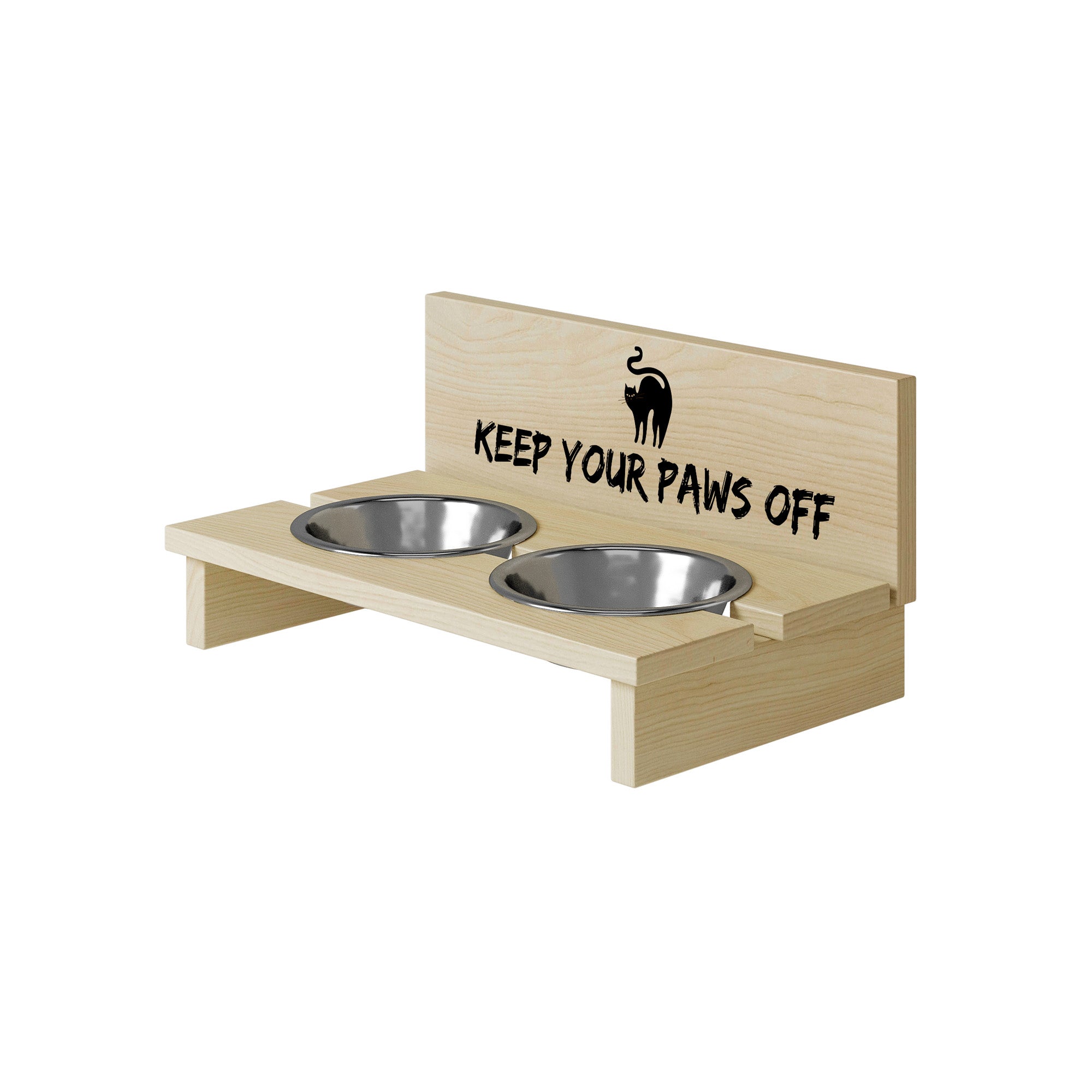 Stojan na misku pre mačku Keep your Paws off-L