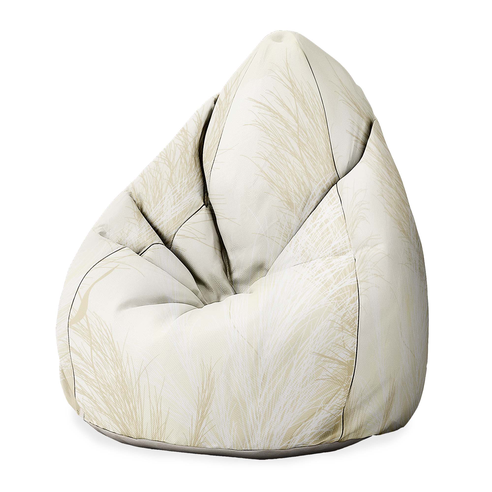 Puf Pearshape Beige Warm Pampas Grass