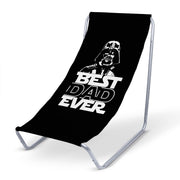 Liegestuhl aus Metall Best Dad Ever Black