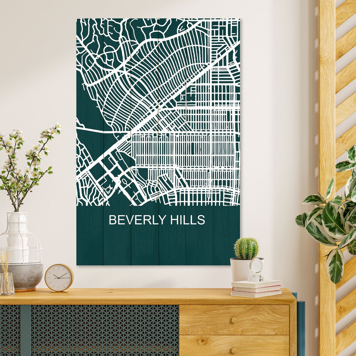 Obraz Wood Beverly Hills-60x90 cm