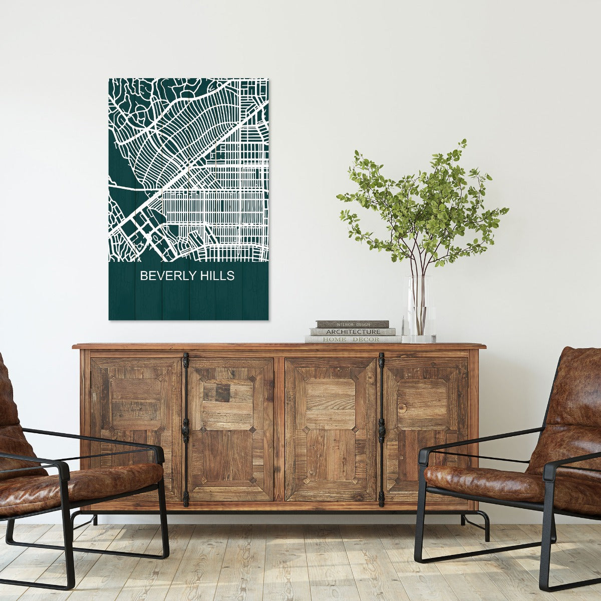 Obraz Wood Beverly Hills-60x90 cm