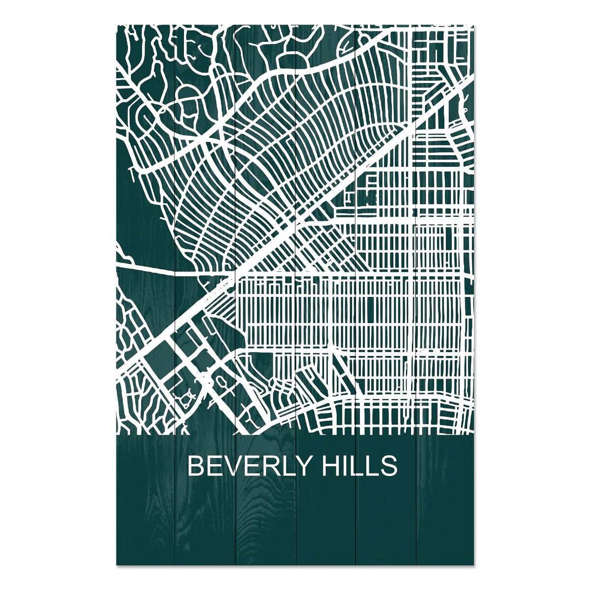 Obraz Wood Beverly Hills-60x90 cm
