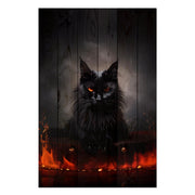 Obraz Wood Black Cat Energy-30x30 cm