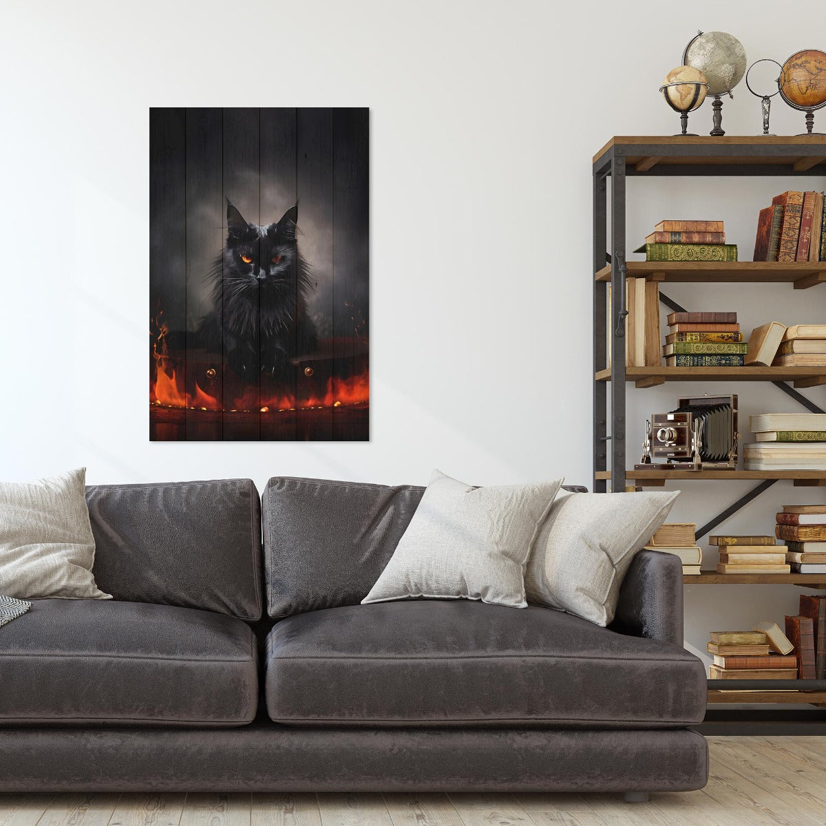 Obraz Drevo Čierna Mačka Energia-50x70 cm