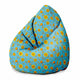 Puf Pearshape Blue Paradise-M-Velvet