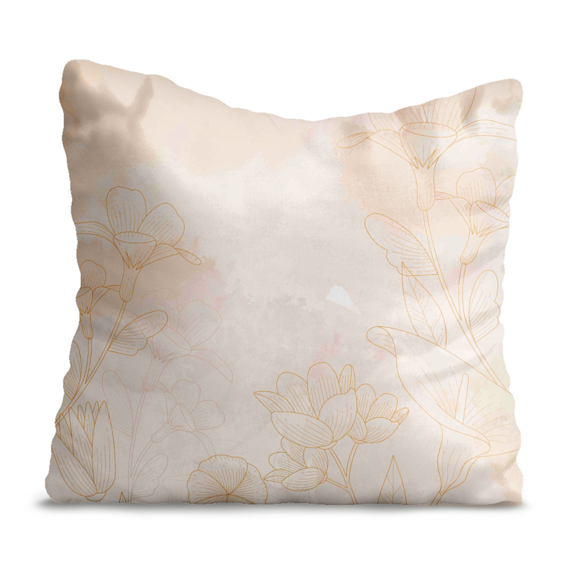 Poduszka Boho Beige Flowers-Velvet