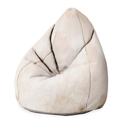Sitzsack Birnenform Beige Blumen-Oxford