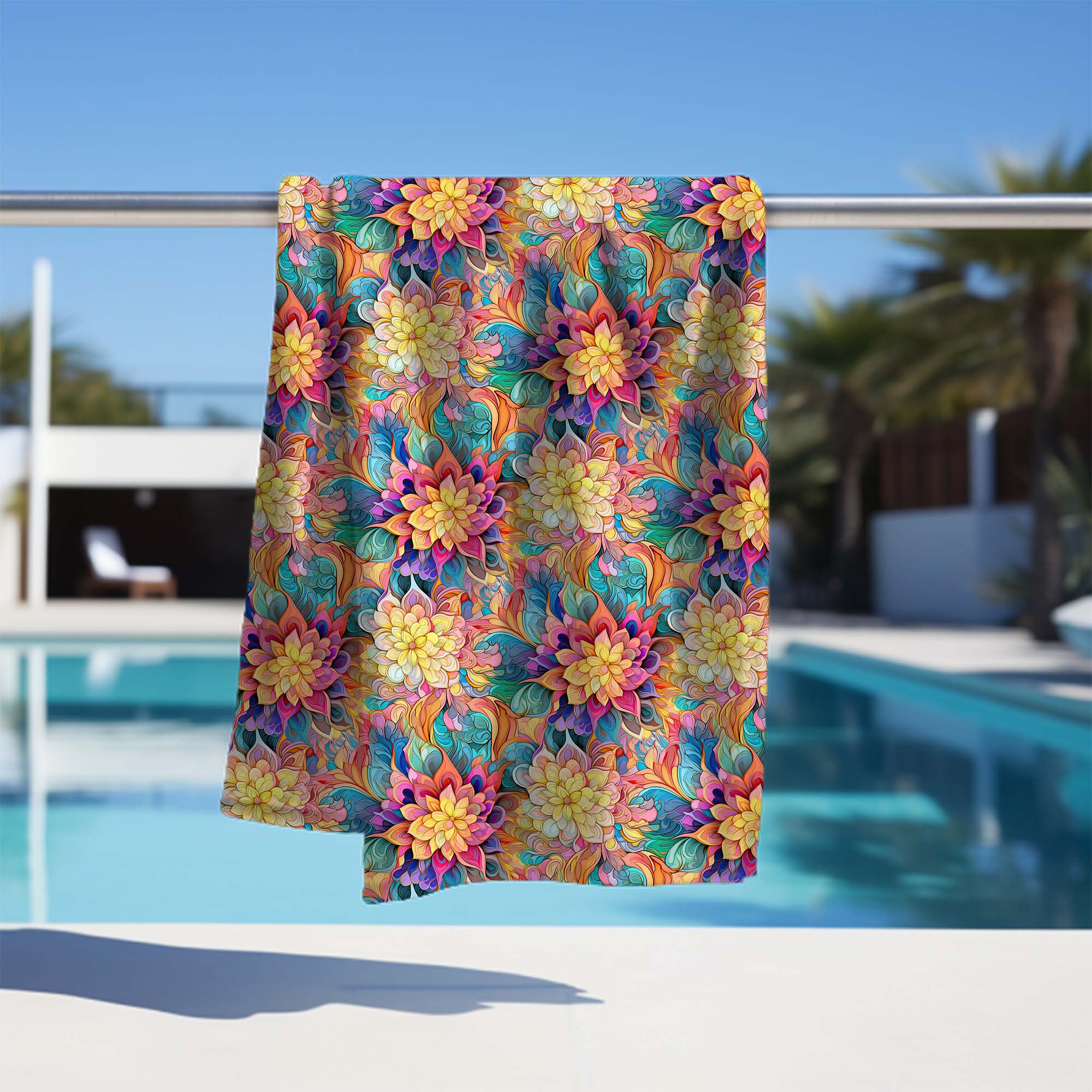 Uterák Botanical Floral Geometric Pattern