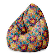 Puf Pearshape Botanický kvetinový geometrický vzor-S-Velvet
