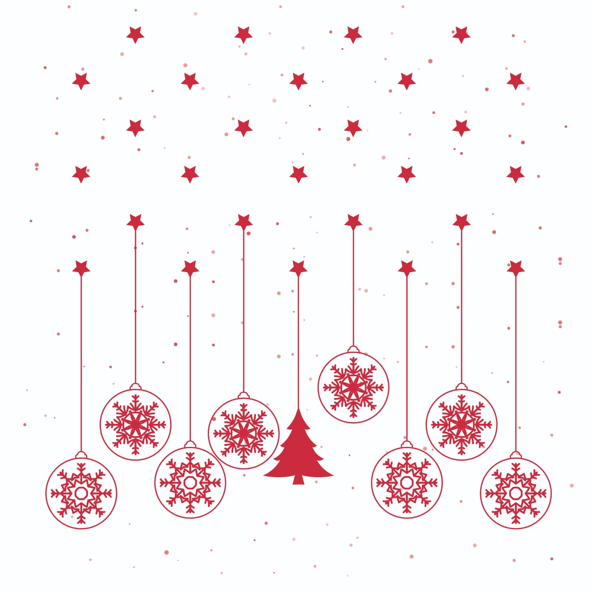 Christmas Red Balls Pillow-Oxford