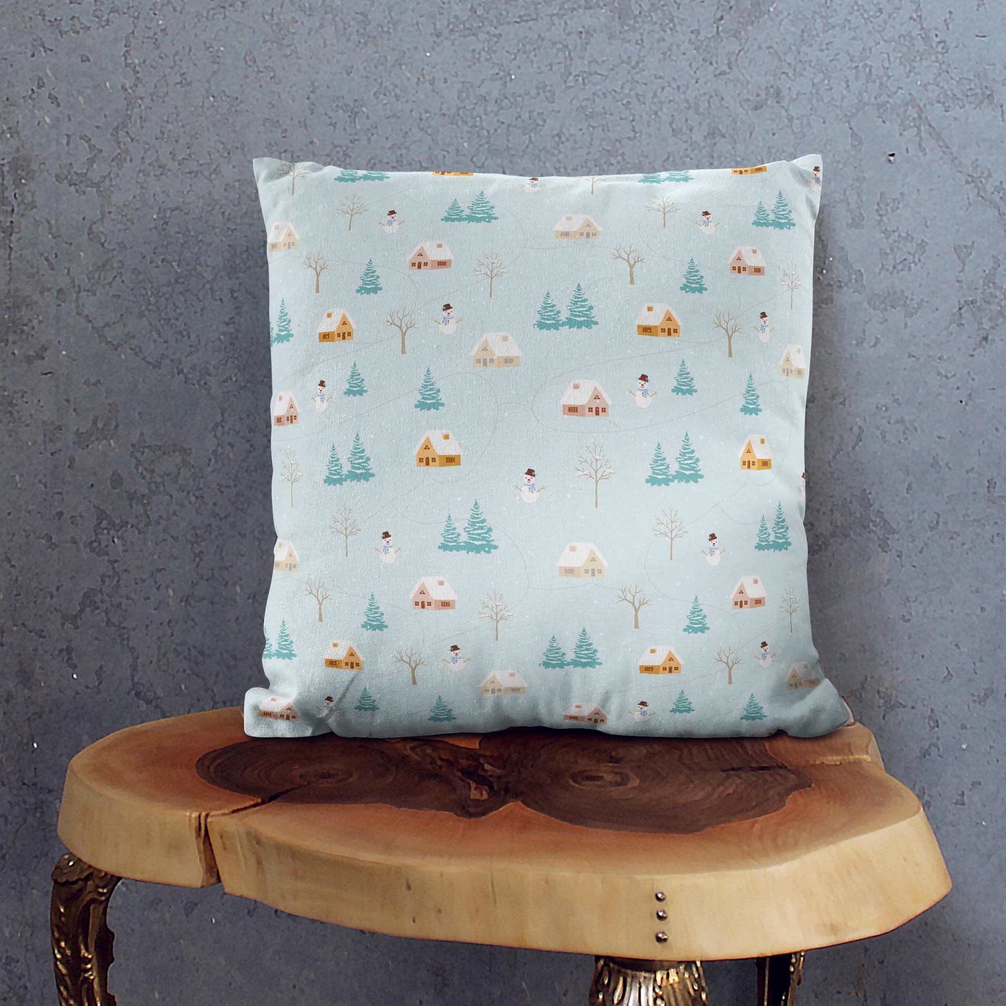 Christmas Walk Outside-Oxford Pillow
