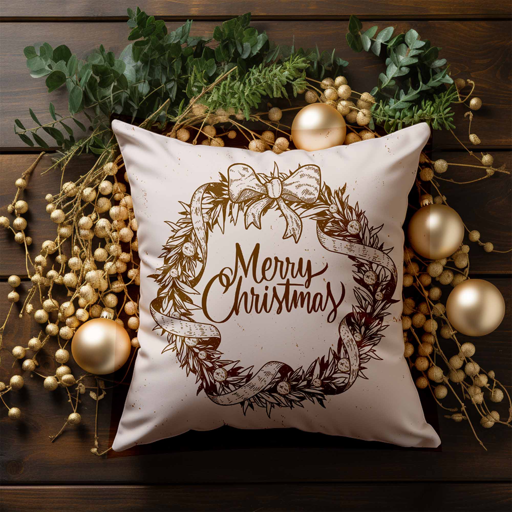 Vankúš Christmas Wreath