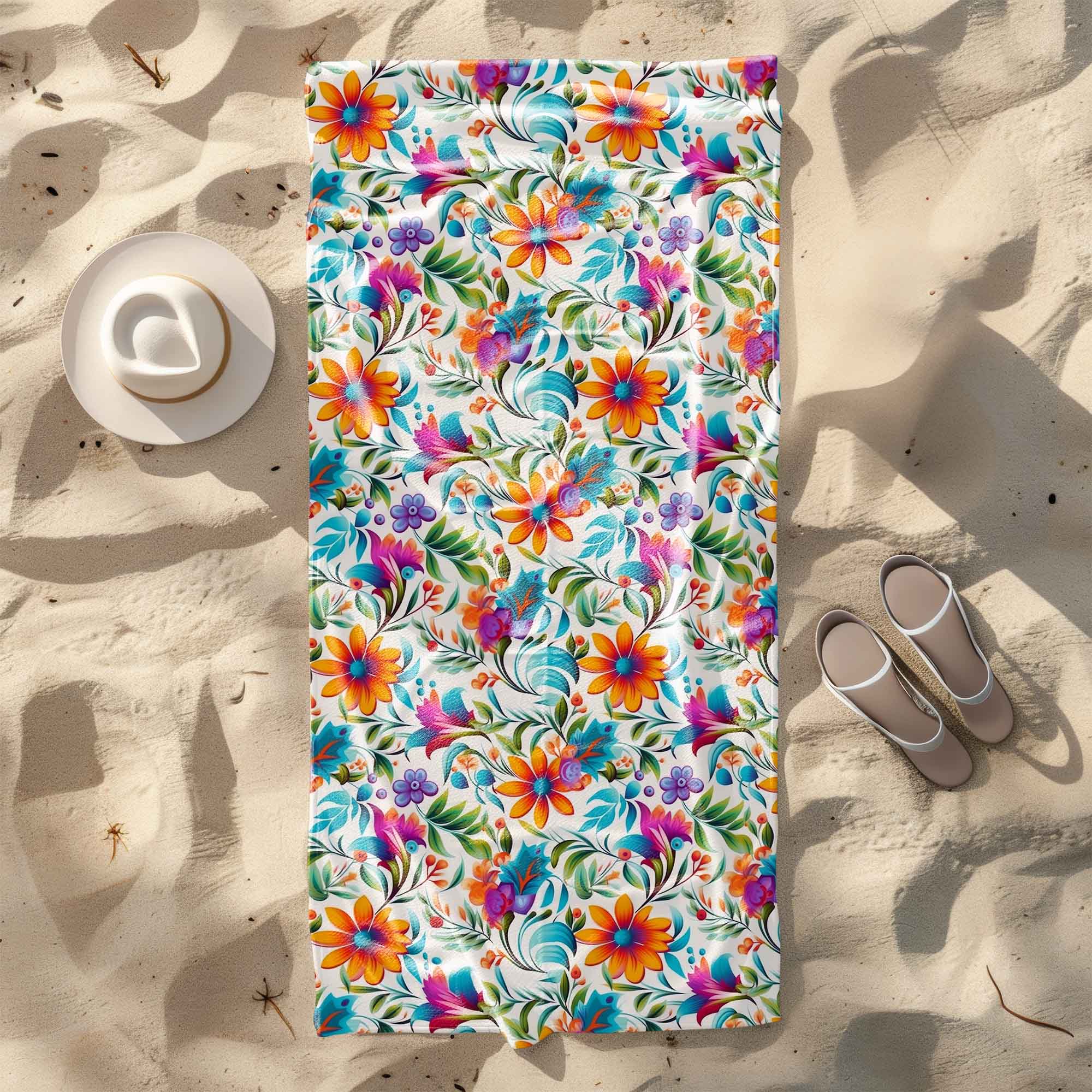 Uterák Colorful Floral Pattern-70x140 cm
