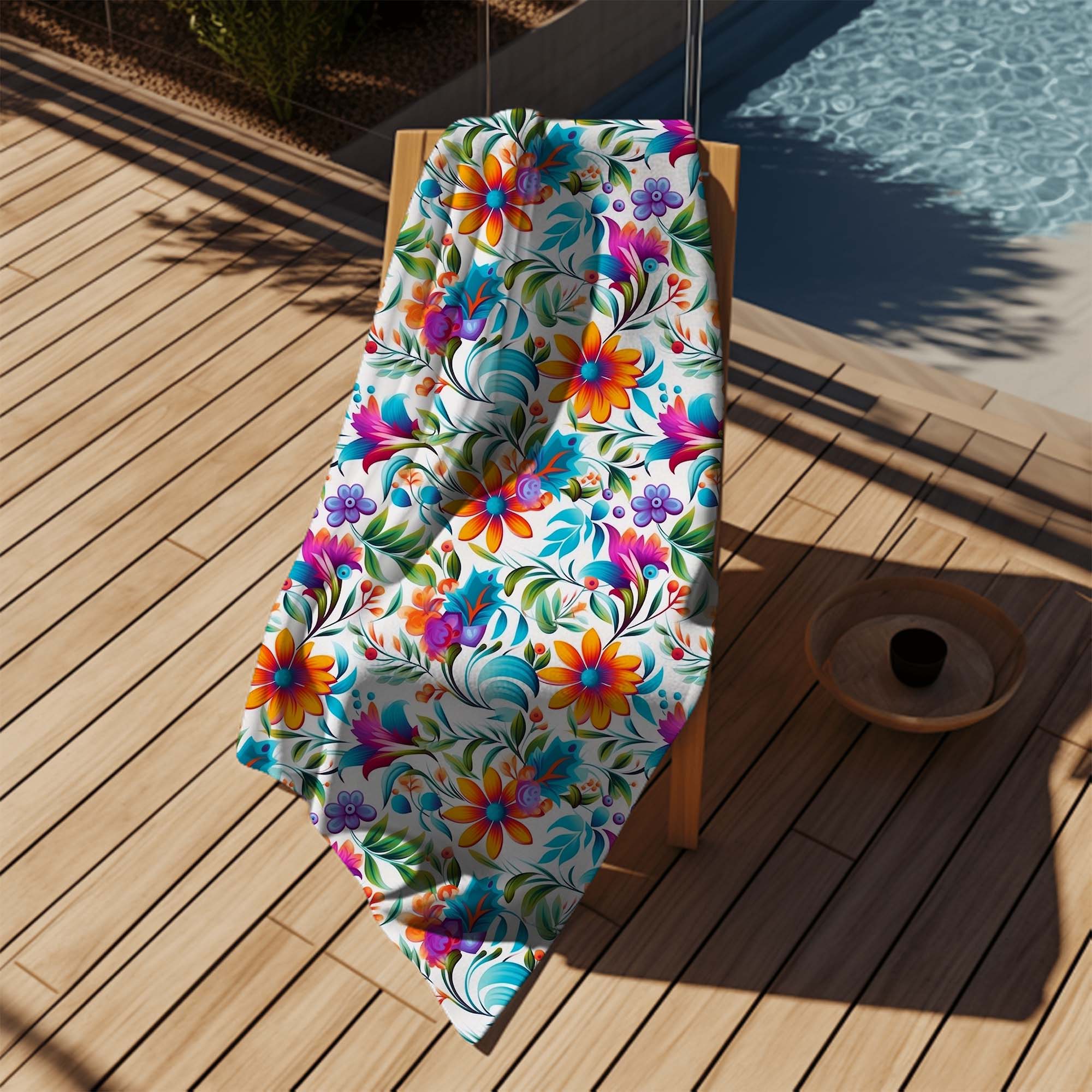 Uterák Colorful Floral Pattern-70x140 cm