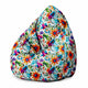 Puf Pearshape Barevný Květinový -M-Velvet