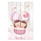 Wood Picture Cute Hedgehogs in the Clouds-40x60 cm