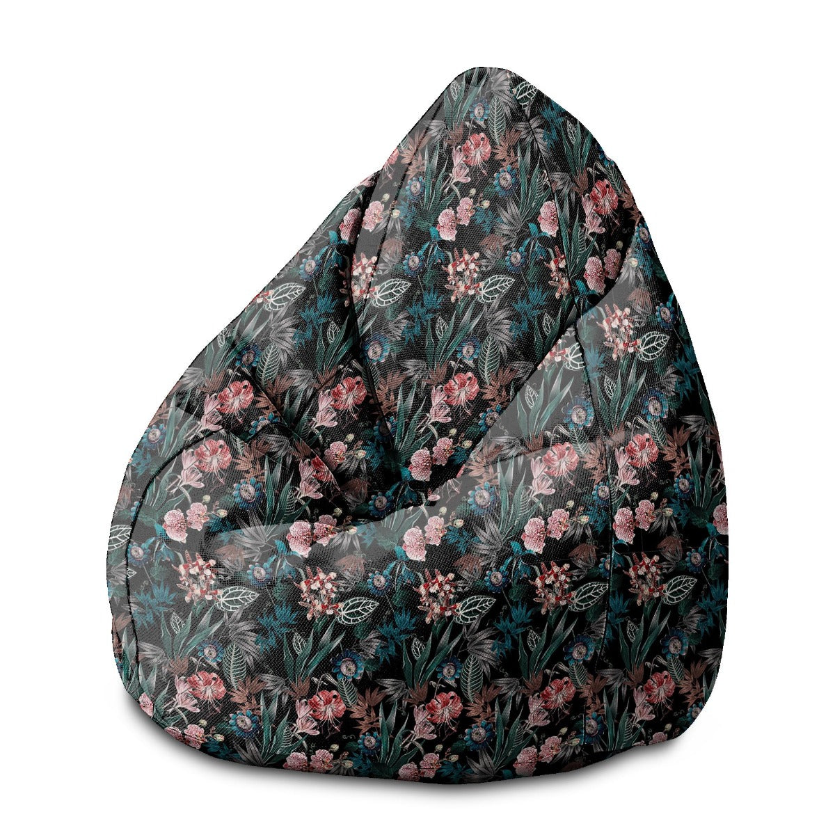 Sedací vak Pearshape Tmavá botanika