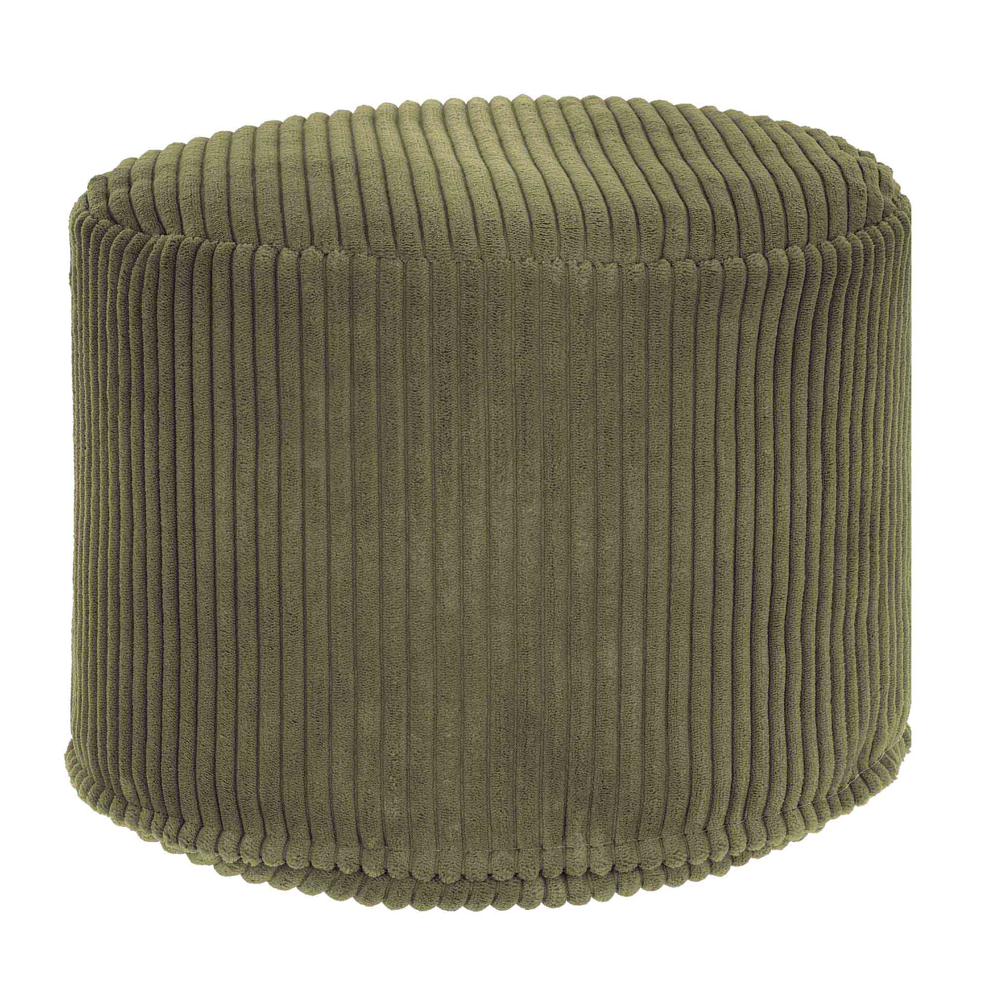 Okrúhly puf podnožka Lincoln Dark Olive-S