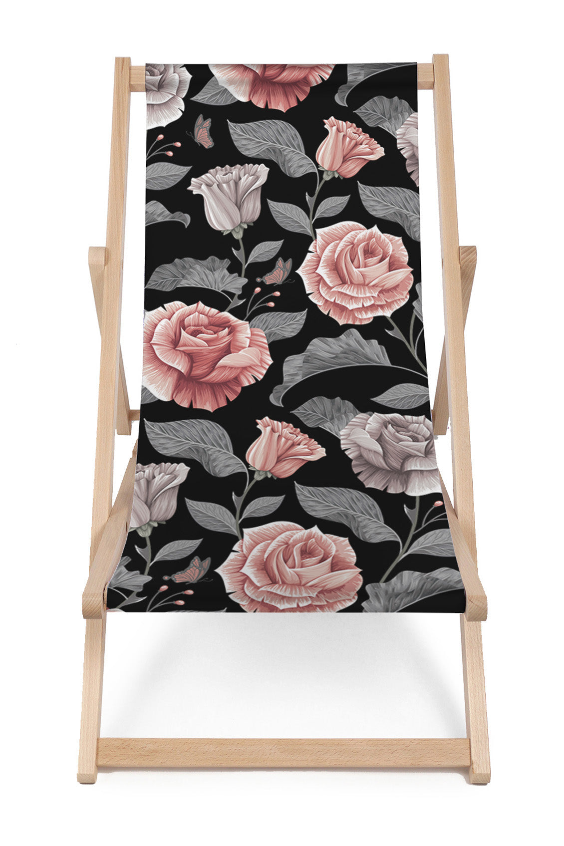 Drevené ležadlo Dark Vintage Floral
