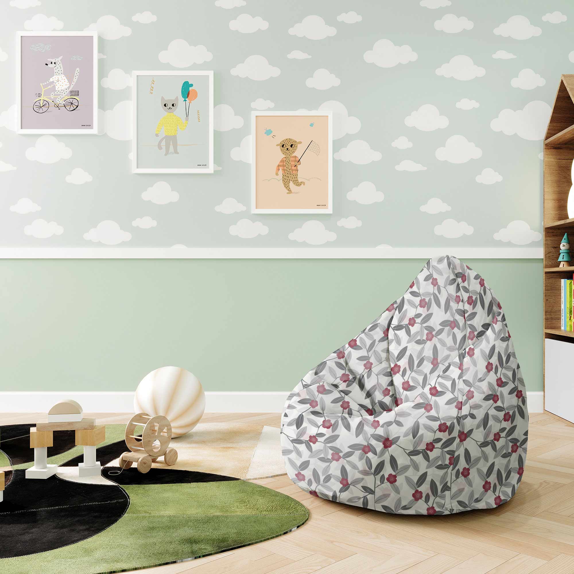 Puf Pearshape Pod stromom-M-Zamat