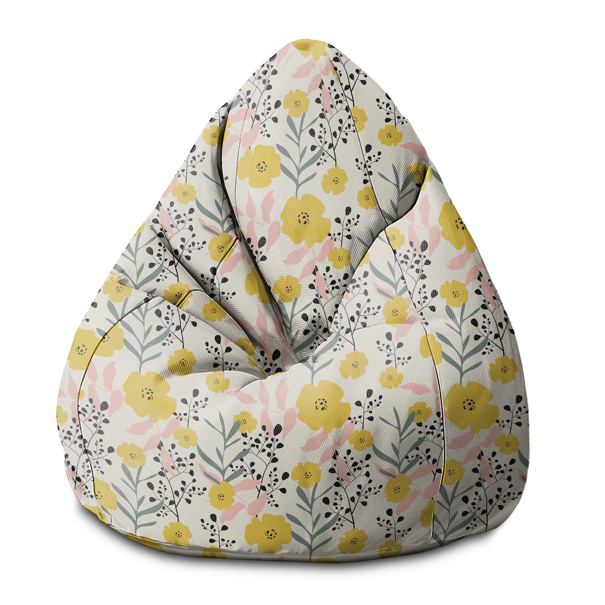 Puf Pearshape Žlutý Narcis-S-Velvet