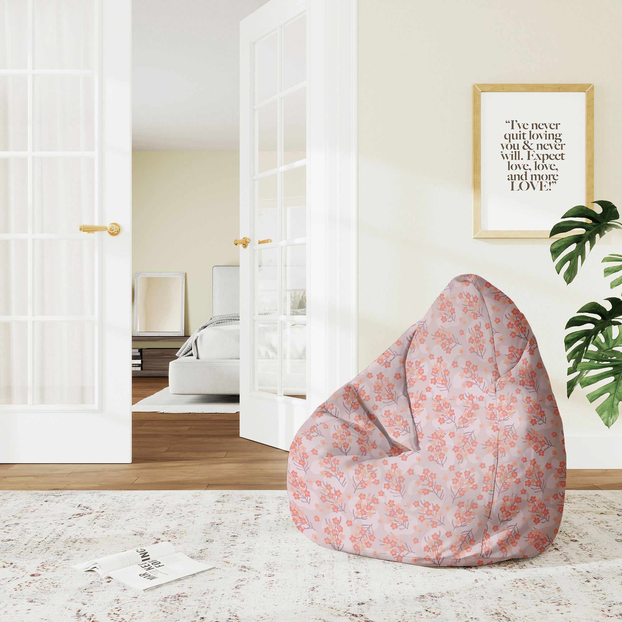 Puf Pearshape Summer Garden-S-Velvet
