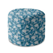 Okrúhly puf na nohy Blue Water Lily